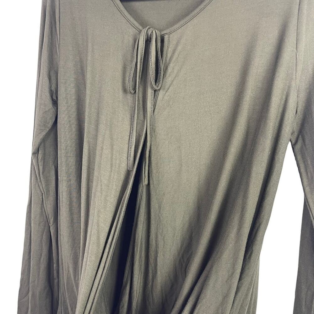 NWOT Gold Spark Olive Tunic Top Long Sleeves - Picture 3 of 5